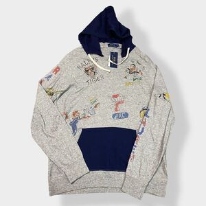 Polo Ralph Lauren Cartoons Graphic Shirt Hoodie Loft Heather Grey size Large New